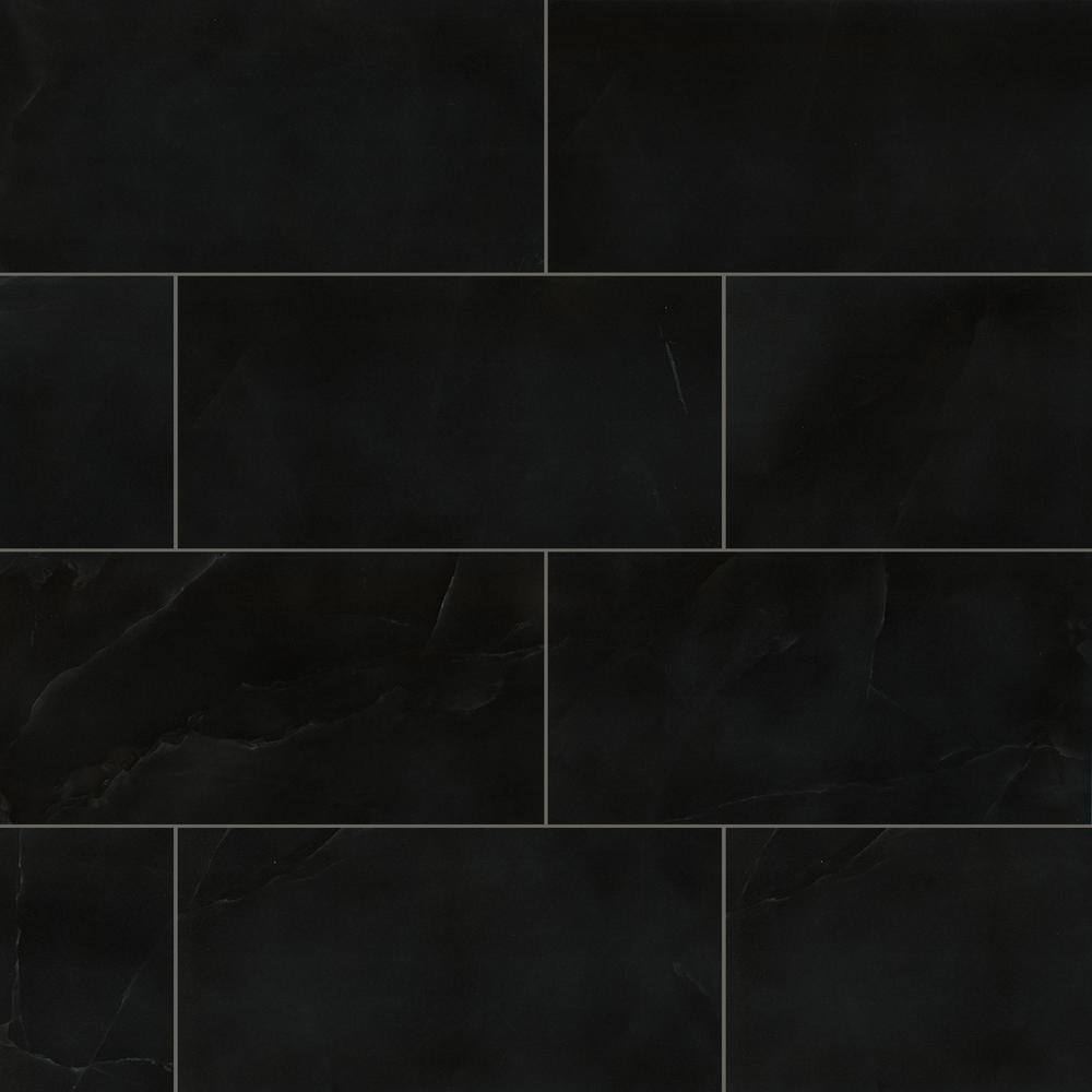 Michella Midnight Agate 12 in. x 24 in. Polished Porcelain Marble Look Floor and Wall Tile (560 sq. ft./Pallet) price history on PriceWatchPro