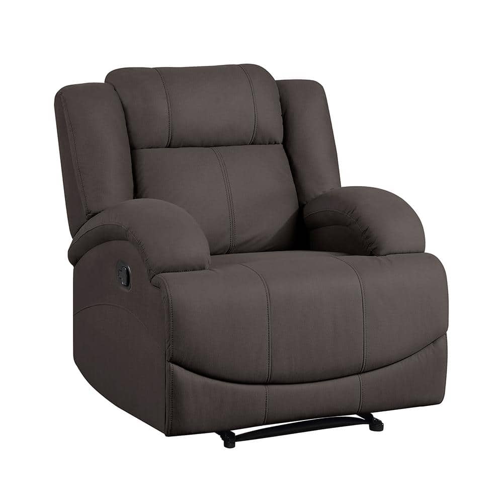 Darcel Chocolate Microfiber Manual Recliner