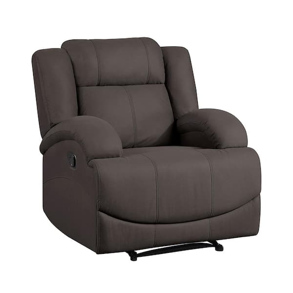 Lazzara Darcel Chocolate Microfiber Manual Recliner