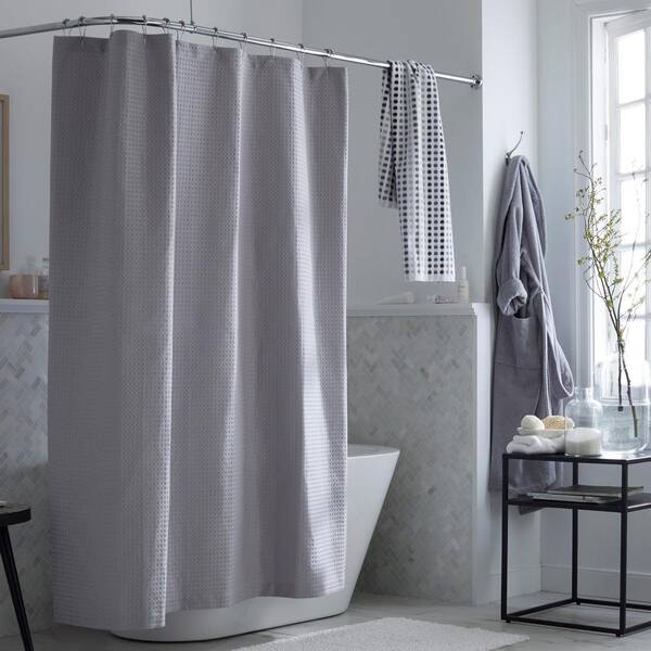 The Company Cotton 72 In, Silver Shower Curtain