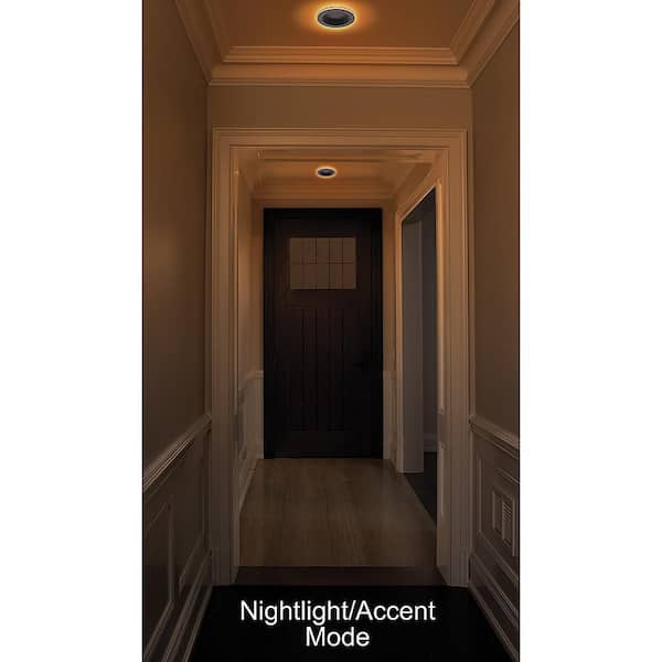 4 in. Adjustable CCT Retrofit Integrated LED Recessed Downlight Trim with Night Light 625LM Wet Rated (24-Pack)
