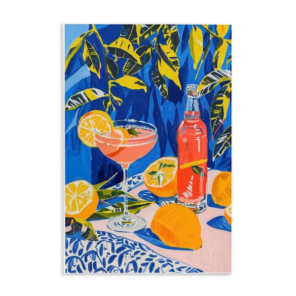 Stupell Industries Citrus Cocktail Still Life by LSR Design Studio Unframed Food Graphic Art Print 19 in. x 13 in.