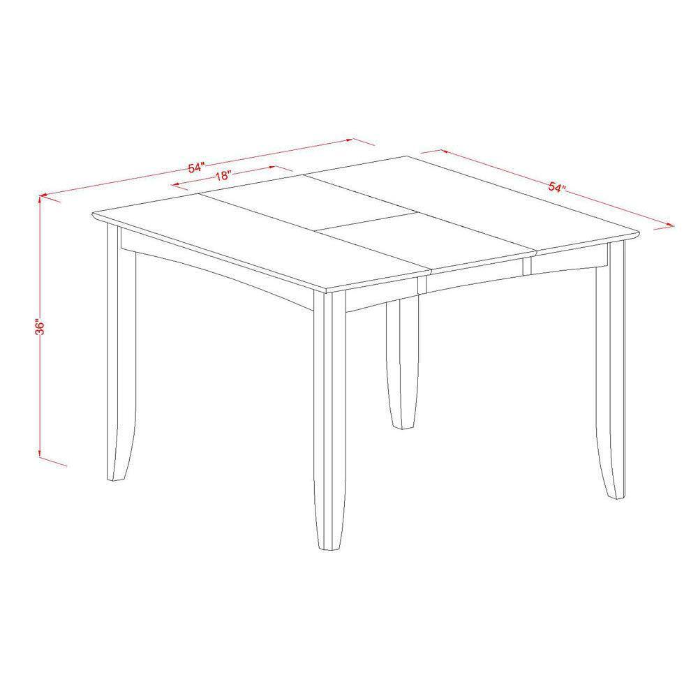Black and Cherry 7-Piece Square Pub Table Set with High Back Chairs