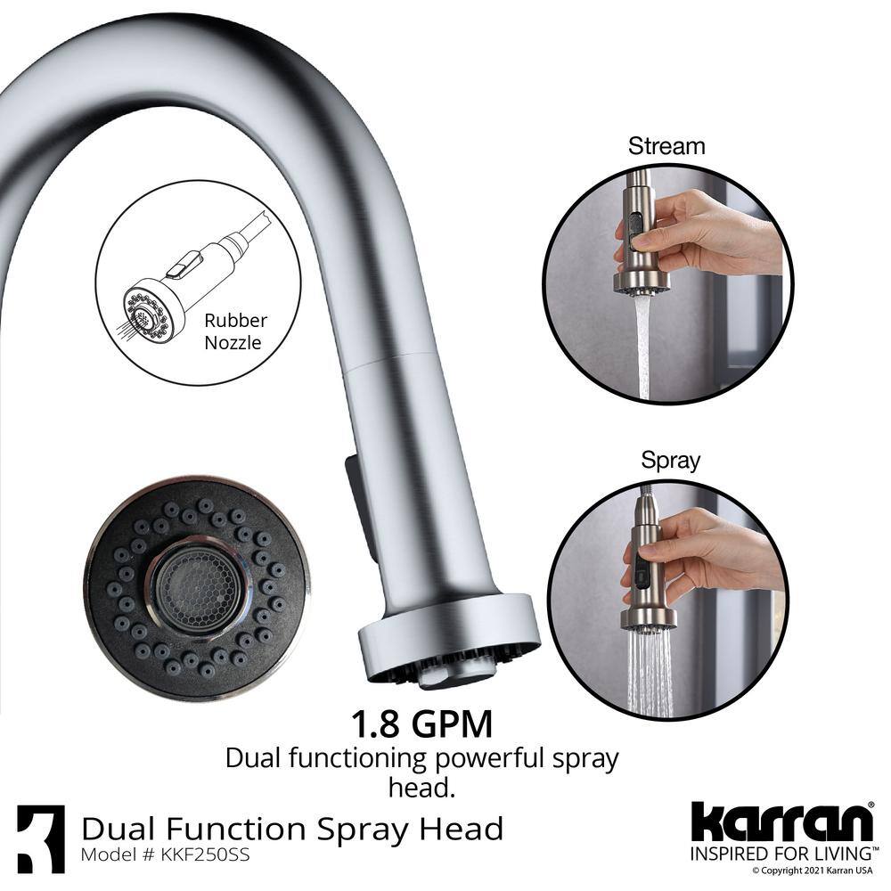 Stainless Steel Single Handle Pull-Down Kitchen Faucet