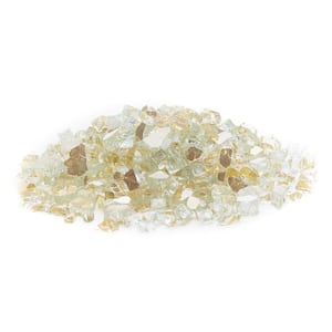1/2 in. Gold Tempered Reflective Fire Glass (25 lbs. Bag)