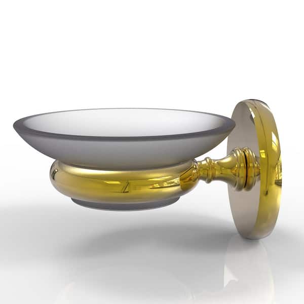 Allied Brass Prestige Skyline Collection Wall Mounted Soap Dish in Polished Brass