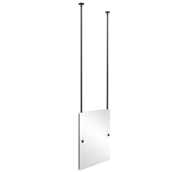 Allied Brass 21 in. x 26 in. Frameless Rectangle Ceiling Hung Mirror in Oil Rubbed Bronze
