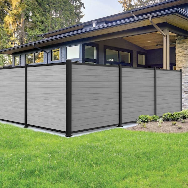Mixed Materials 0.875 in. x 6 in. x 72.1 in. Woodgrain Gray Infill Boards (12-Pack)