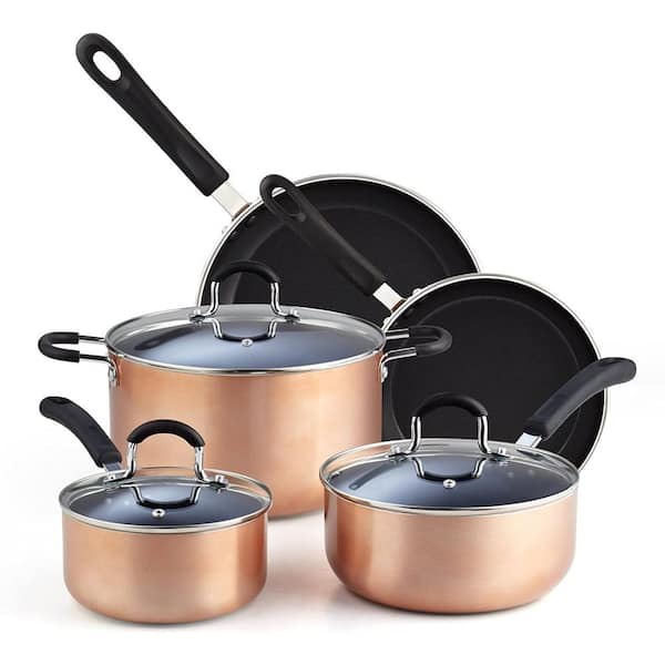 BergHOFF Belly Shape 18/10 Stainless Steel 12Pc Cookware Set, Glass Lids,  Fast, Evenly Heat, Induction Cooktop Ready