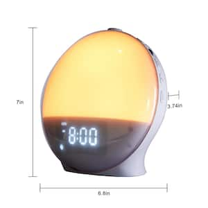 Wake Up Alarm Clocks for Bedrooms, Alarm Clock Wake Up Light for Kids Gift, Sunrise Simulation, Bluetooth and FM Radio