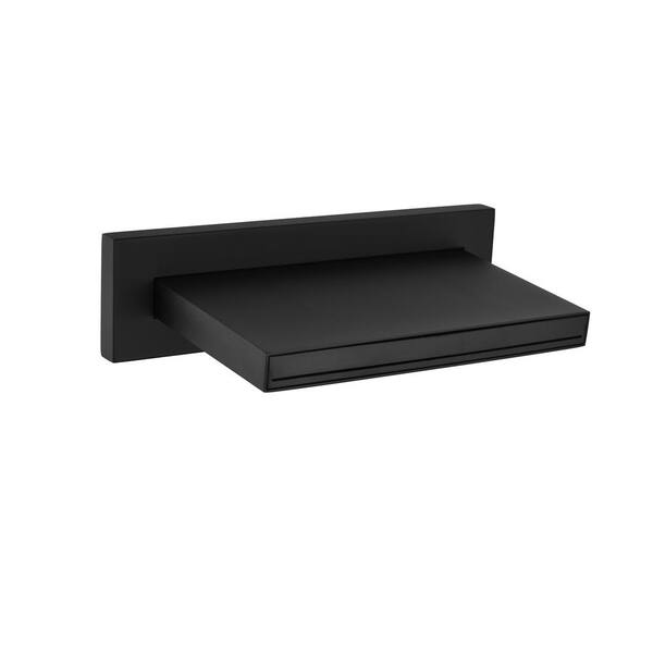 Flynama Single-Handle Wall Mount Waterfall Roman Tub Faucet without Hand Shower in Matte Black