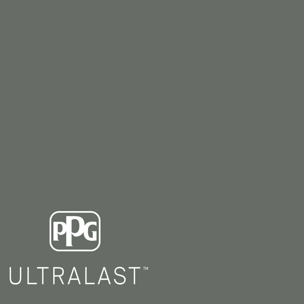 PPG UltraLast 5 gal. PPG10336 Gunmetal Gray Matte Interior Paint and