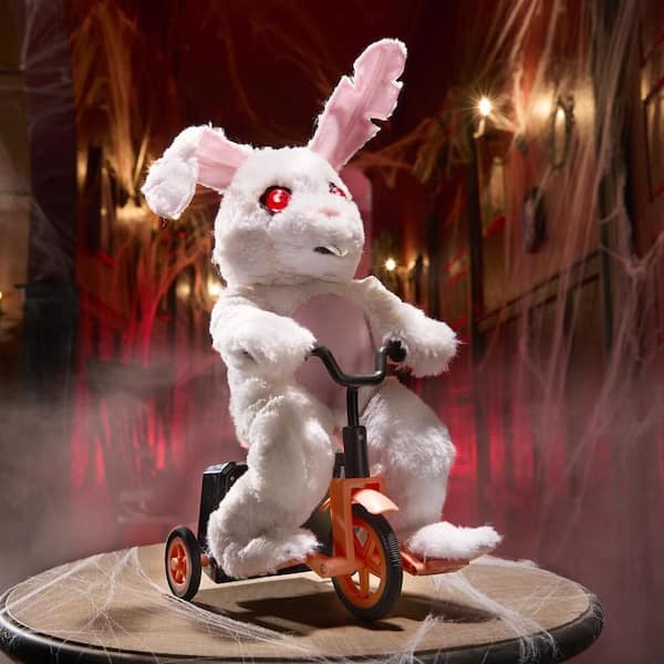 ANIMATED LED Haunted Rabbit on Tricycle