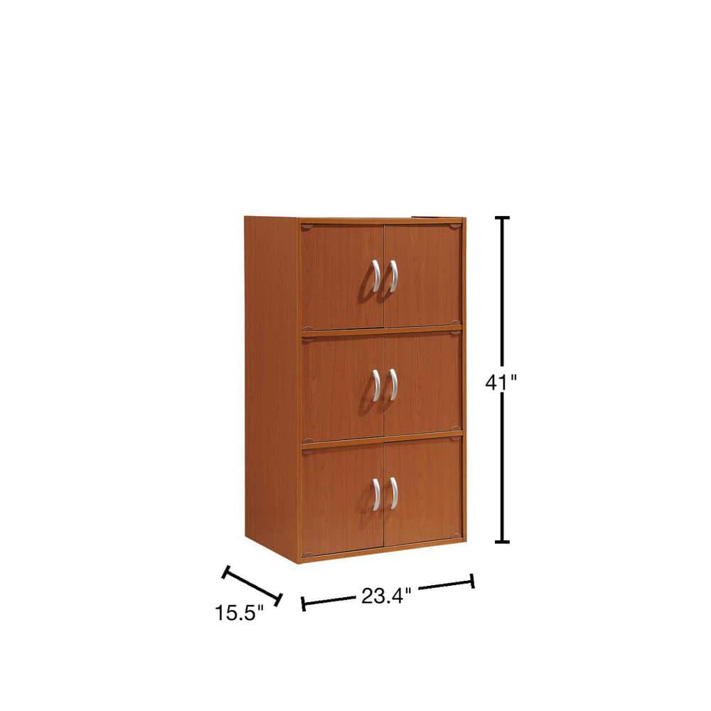 Kid-Friendly Black Storage Bookcase with Doors and Cubes