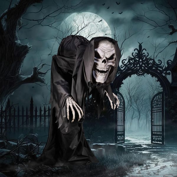 Reviews for Haunted Hill Farm 85 in. Premium Talking Halloween
