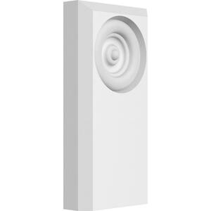 Ekena Millwork 1/2 in. x 4-1/2 in. x 9 in. PVC Standard Foster Plinth block Moulding with Square Edge PBP045X090X050FOS00 - The Home Depot