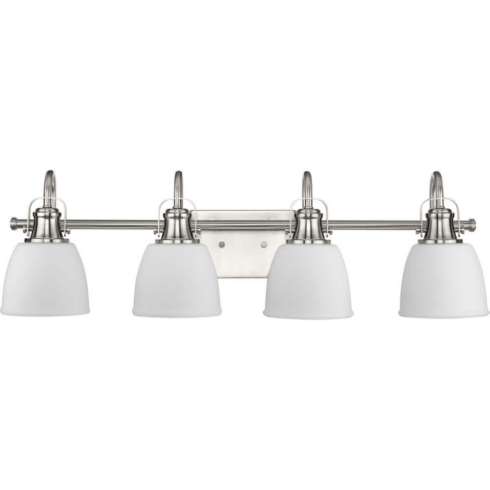 Progress Lighting Preston 30.5 in. 4-Light Brushed Nickel Vanity Light ...