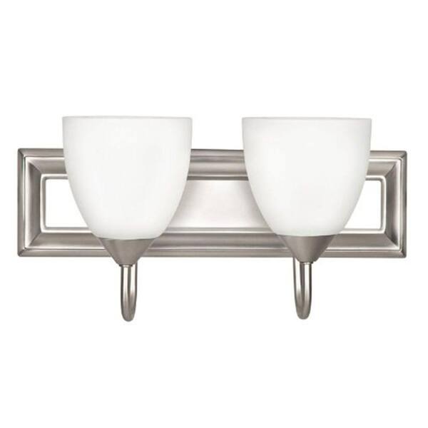 Sunset Punch 2-Light Satin Nickel Bath Vanity Light