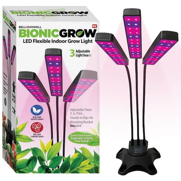 Bell + Howell Bionic Grow 6-Watt Equivalent Indoor LED Full Spectrum UV Flexible Plant Grow Light in Color Changing Lights