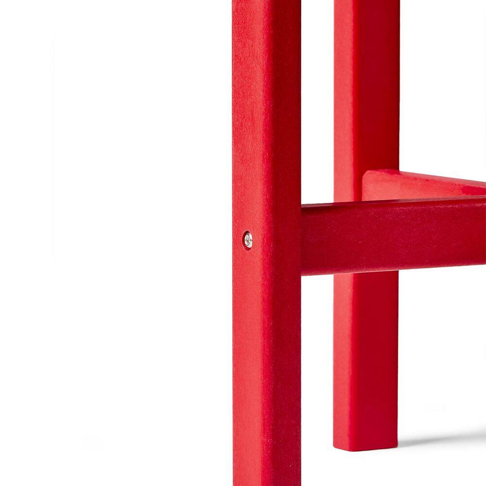 Altura Eco-Friendly All-Weather 18" Round Side Table - Red
