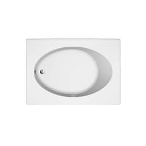 Primo Pure Air 60 in. x 42 in. Oval Air Bath Bathtub with Left Drain in White