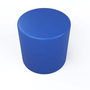 Versa Soft Seat Round Classroom Chair Modular Flexible Seating Vinyl Ottoman 18 in. Height for Kids/Adults (Baltic Blue)