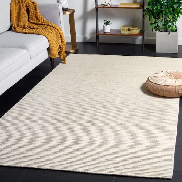 Himalaya 3 ft. x 5 ft. Ivory Crosshatch High-Low Area Rug