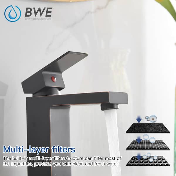Single Hole Single-Handle Low-Arc Bathroom Faucet With Pop-up Drain Assembly in Oil Rubbed Bronze