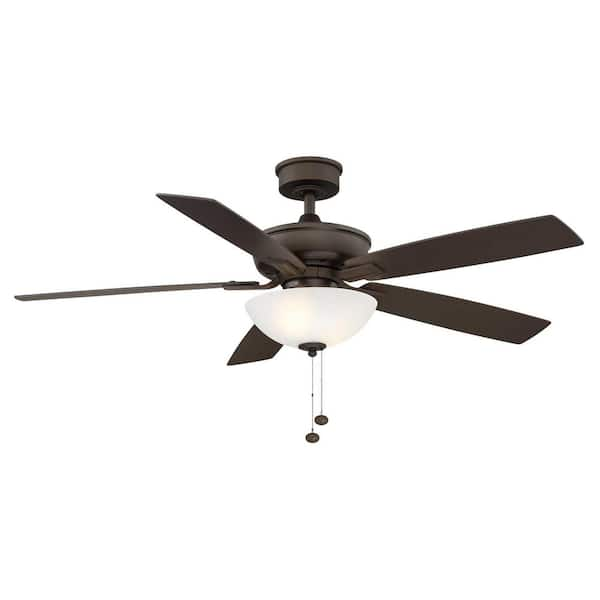 Hampton Bay Blakeford 54 in LED Espresso Bronze DC Motor Ceiling Fan with Light