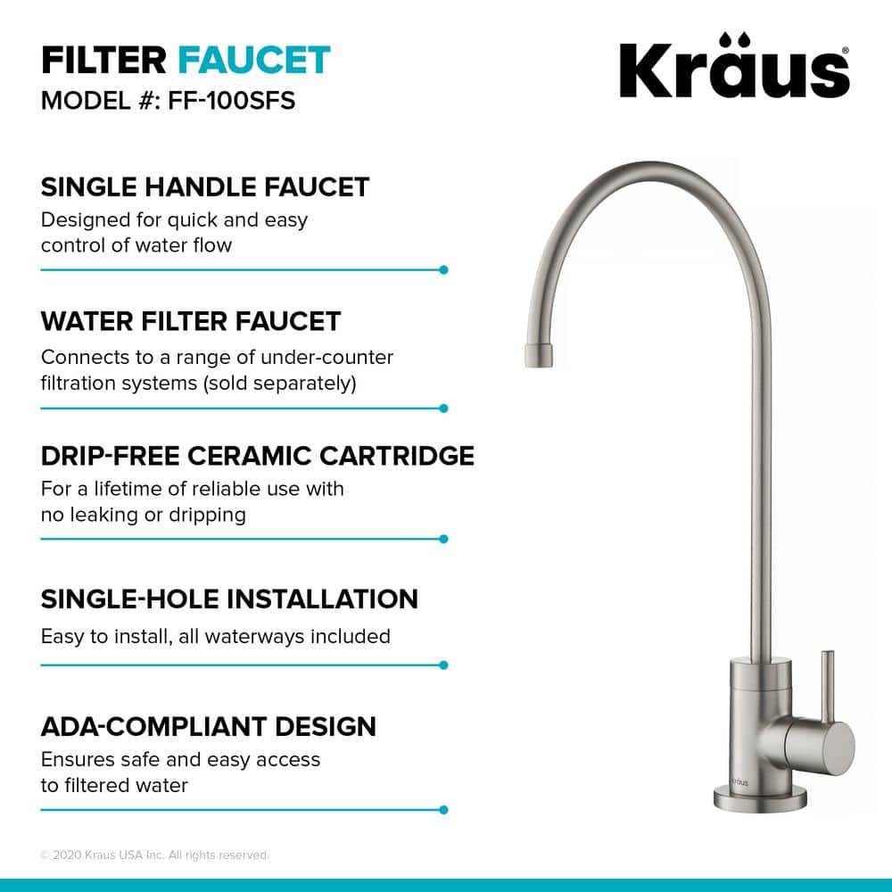 Purita Spot Free Stainless Steel Kitchen Water Filter Faucet