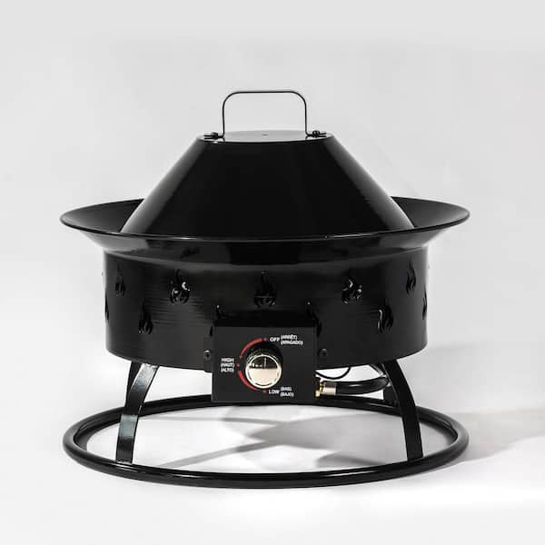 maocao hoom Mini Fire Pit Outdoor Portable Fire Pit Steel Camping Fire Pit with Lava Rocks