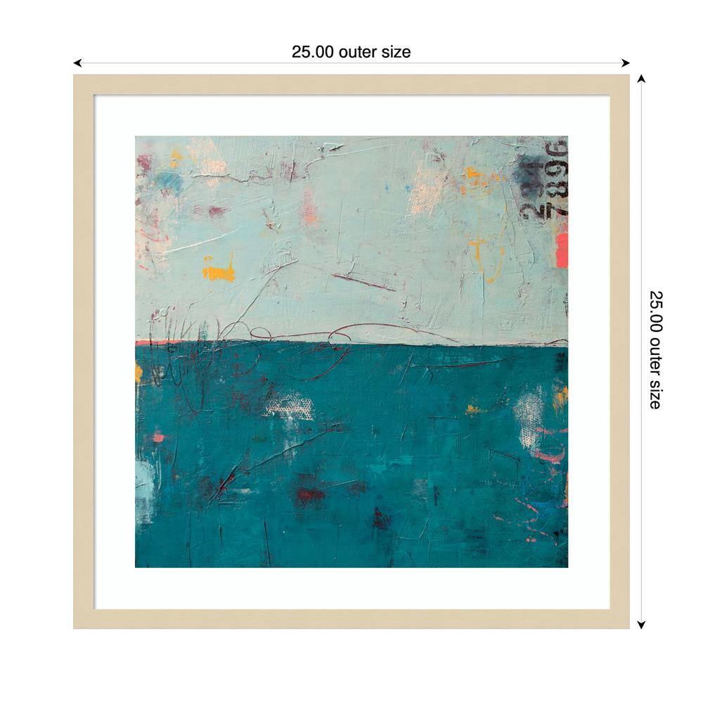 Blue Bay Hideaway Teal and Sky-Blue Framed Wall Art