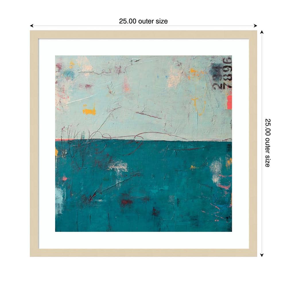Blue Bay Hideaway Teal and Sky-Blue Framed Wall Art