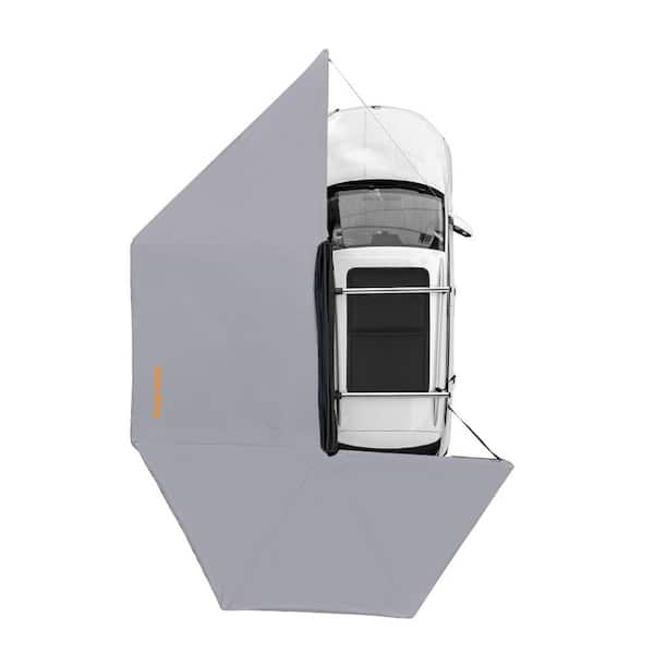 Tunearary 19.12 ft. x 12.33 ft. 270 -Degree Outdoor Freestanding Awning with Bi-Color Lights and Storage Pocket