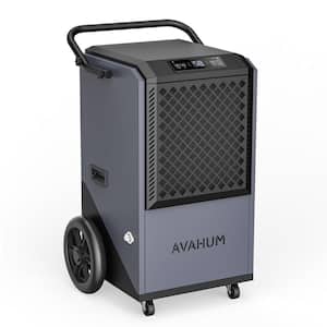 305 pt. 9,000 sq. ft. Bucketless Commercial/Industrial Dehumidifier in. Black, Simple operation, 417CFM airflow