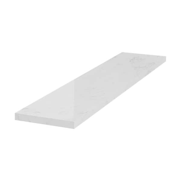 Scott Living 4-in H x 21-in L Italian Carrara Bathroom Side Splash