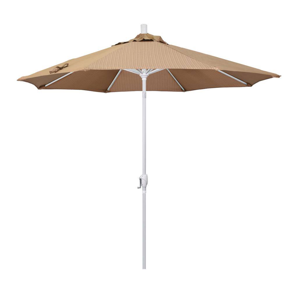 California Umbrella 9 ft. Aluminum Market Push Tilt - M White Patio ...