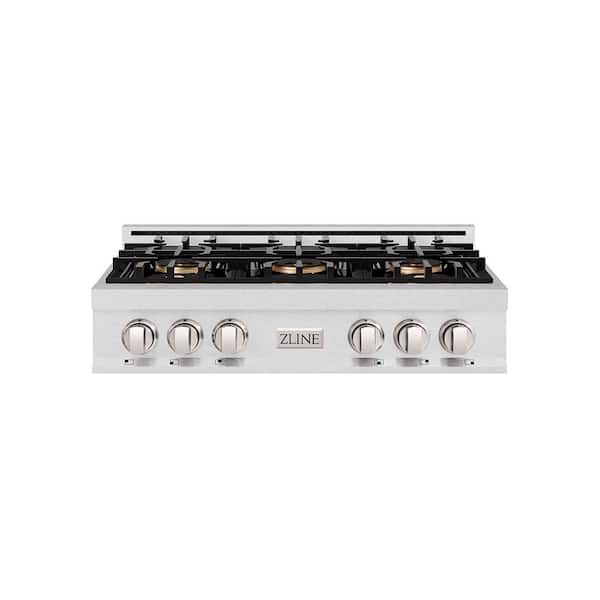 36 in. Classic Gas Rangetop with 6-Burner DuoPro Cooktop in Satin Stainless Steel