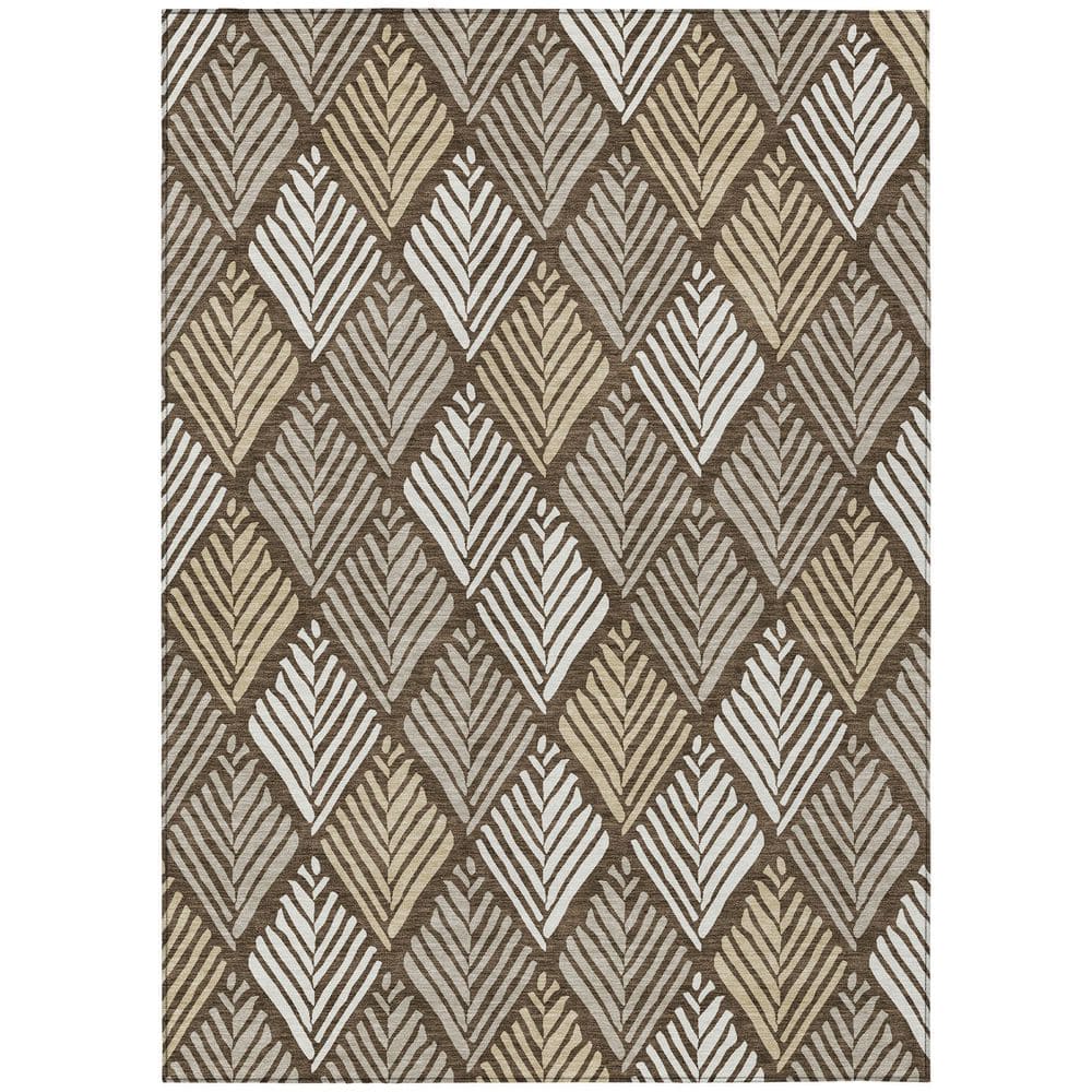 Chantille Machine Washable Indoor/Outdoor Abstract ACN2818 Chocolate 9 ft. x 12 ft. Area Rug price history on PriceWatchPro