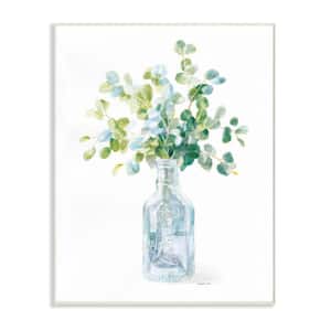 10 in. x 15 in. "Flower Jar Still Life Green Blue Painting" by Danhui Nai Wood Wall Art