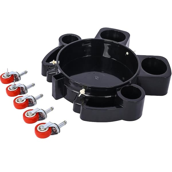 11.5 Inch Bucket Dolly Easy Push Removable Rolling Bucket Dolly 5 Roll  Swivel Casters To Move 360 Degree Turning Black - AliExpress