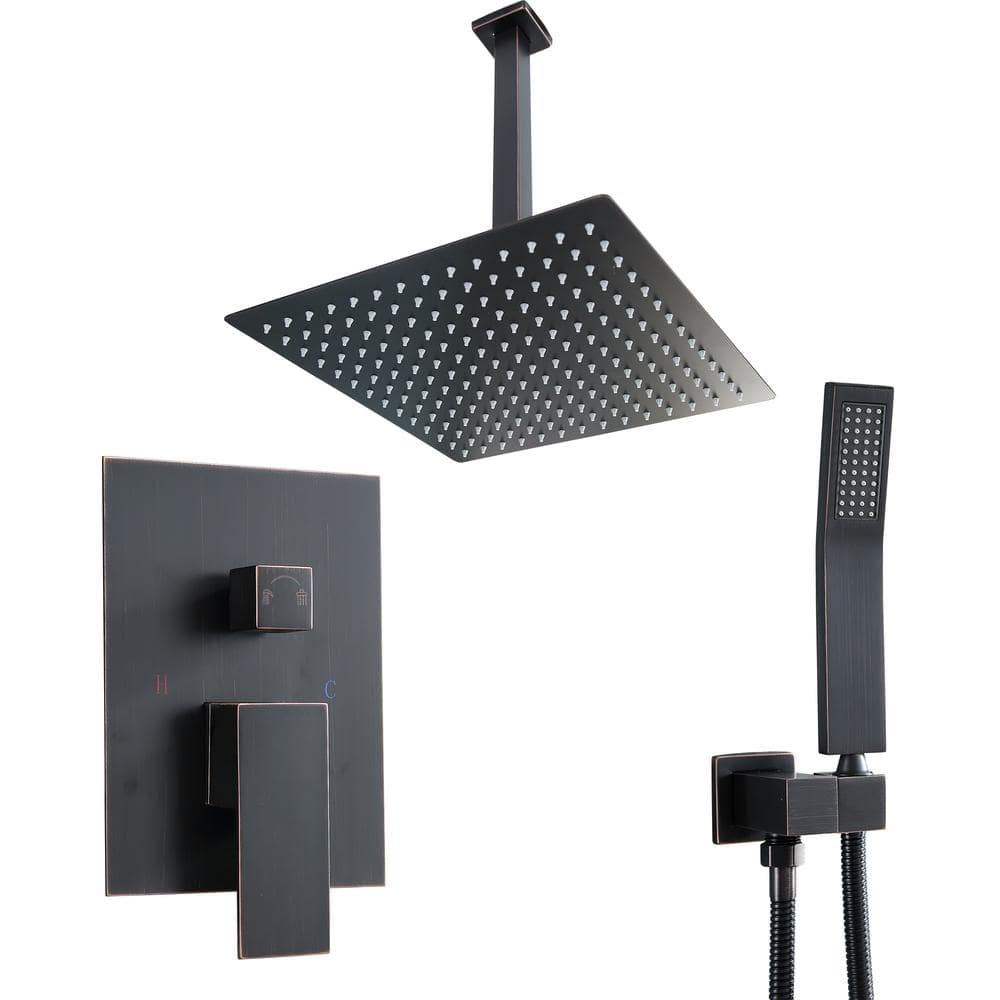 LORDEAR 2-Spray Patterns with Ceiling Mount Rainfall Shower Heads with ...