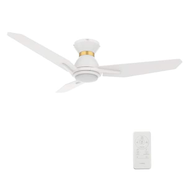 CARRO Tilbury II 44 in. Integrated LED Indoor/Outdoor White Smart Ceiling Fan with Light, Remote Works with Alexa/Google Home
