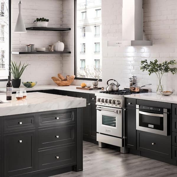 24 in. 400 CFM Convertible Vent Wall Mount Range Hood in Stainless Steel