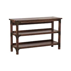 Hanson 47 in. Rectangle Walnut Wood Console Table with Wood Frame