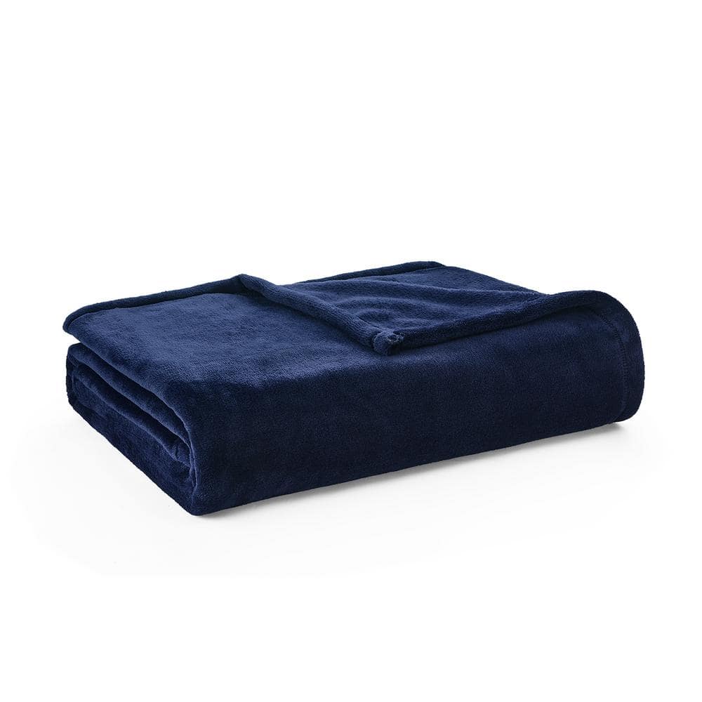 Navy Cotton Twin XL Dorm Bedding Set for Adults