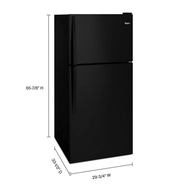 Whirlpool Top Mount Fridge (WRT148FZDB) - Black Whirlpool Top Mount Fridge (WRT148FZDB) - Black