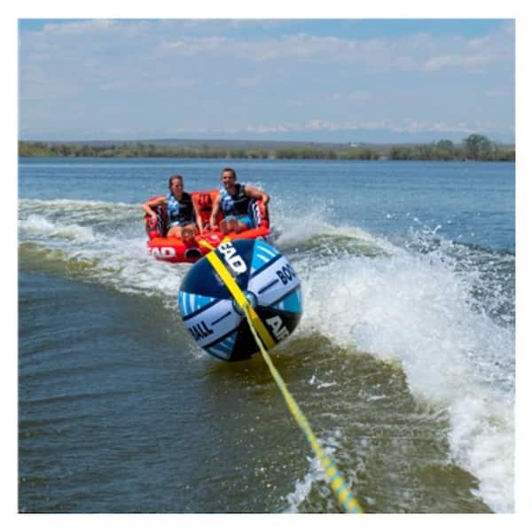 Airhead Big EZ Ski Inflatable Water Skiing Training Towable Tube w/60 Tow Rope