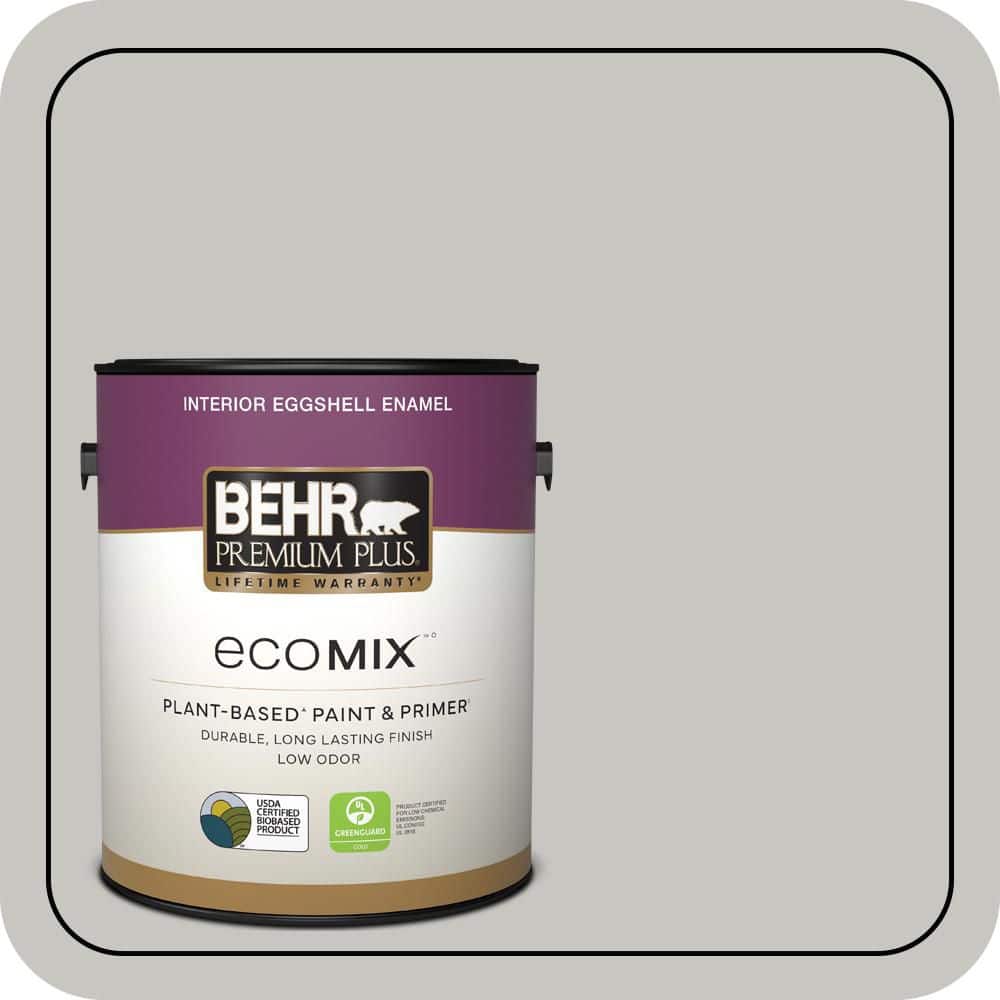 1 gal. #PPF-29 Traditional Gray Eggshell Enamel EcoMix Plant-Based Interior Paint & Primer price history on PriceWatchPro