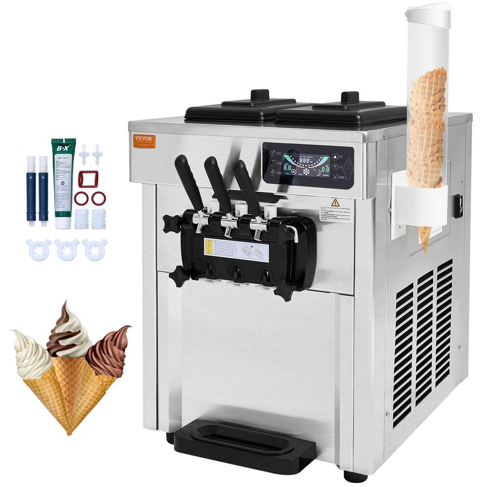 VEVOR Commercial Soft Serve Ice Cream Machine 1850W 11.6Qt. Hopper ...